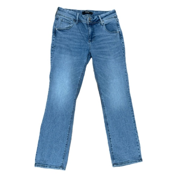 HUDSON Jeans Women’s Sz 8 Light Wash Straight Leg Flap Pockets Denim Mid Rise - Picture 2 of 10